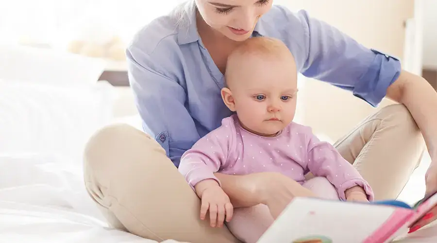 nauka czytania metodą sylabową - niemowle
